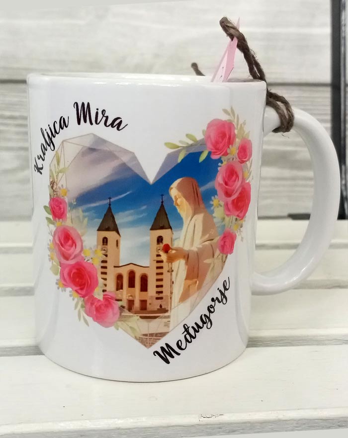 Personalizirana šalica Kraljica Mira, Međugorje s imenom osobe - 027